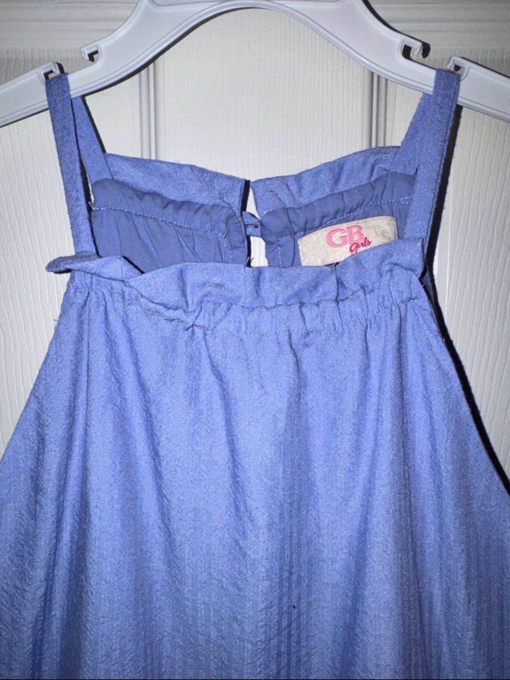 GB girls Lavender-Blue Tiered Halter Sundress